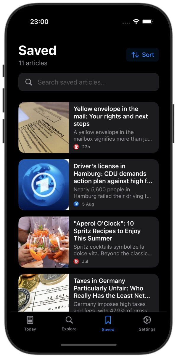 Saved Articles
